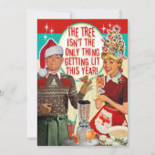 Getting Lit Christmas Party Einladung - Paar (Vorderseite)