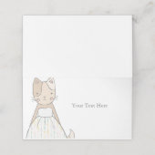 Getting Meowied Cat Theme Bridal Baby Shower Platzkarte (Außenseite Aufgefaltet)