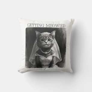 Getting Meowied – Lustiges Junggesellinnen-Design Kissen