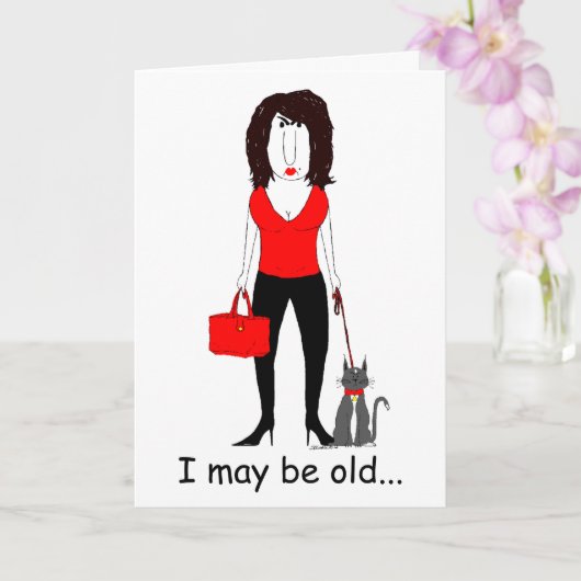 Getting Old Birthday Card for Women Karte (Orchidee)