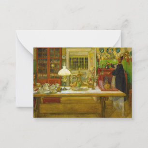 Getting Ready for a Game, 1901 by Carl Larsson Mitteilungskarte