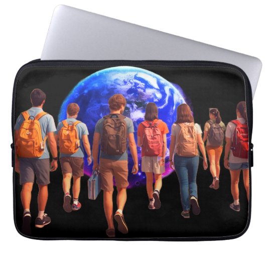 Getting Ready for the World Back to School Laptopschutzhülle (Vorderseite)