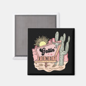 Getting Rowdy Bach Crew Desert Bachelorette Bride Magnet (Vorderseite/Rückseite)