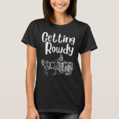 Getting Rowdy Getting Hitched Couple Bachelorette T-Shirt (Vorderseite)