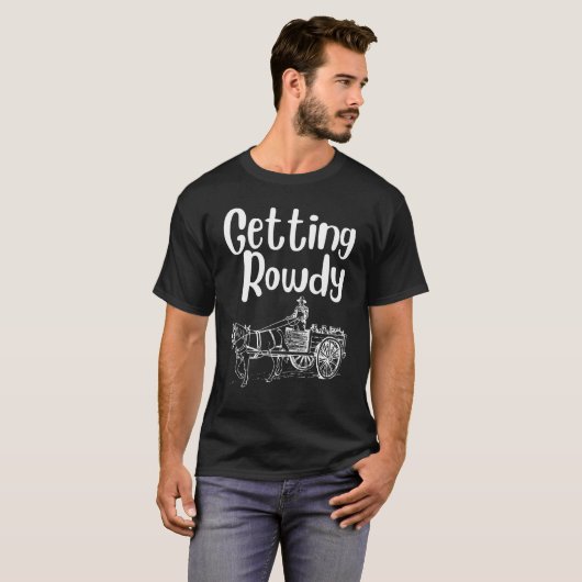 Getting Rowdy Getting Hitched Couple Bachelorette T-Shirt (Vorne ganz)