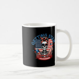 Getting Star Spangled Hammered American Skeleton 4 Kaffeetasse
