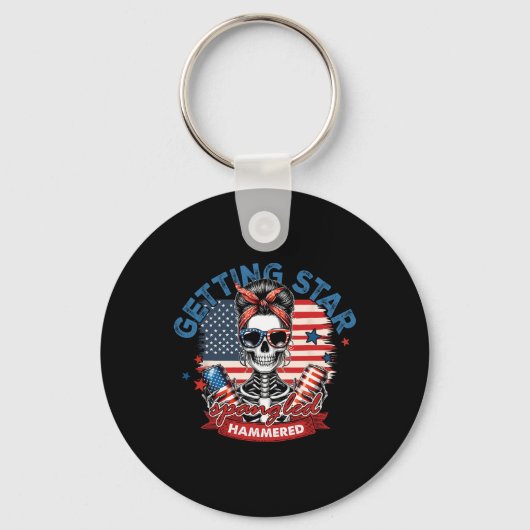 Getting Star Spangled Hammered American Skeleton 4 Schlüsselanhänger (Vorderseite)