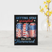 Getting Star Spangled Hammered Funny America Karte (Gelbe Blume)