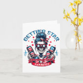 Getting Star Spangled Hammered Skelett 4. Juli Karte (Gelbe Blume)