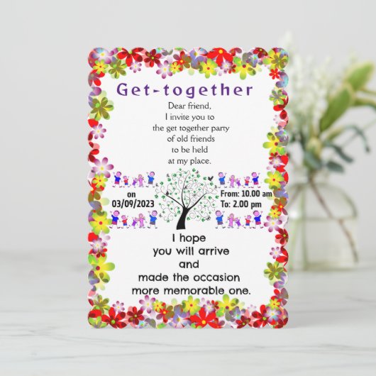 Getting Together Einladung (Stehend Vorderseite)