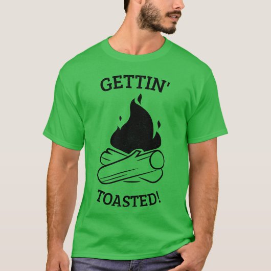 Gettinoasted Camping funny T-Shirt (Vorderseite)
