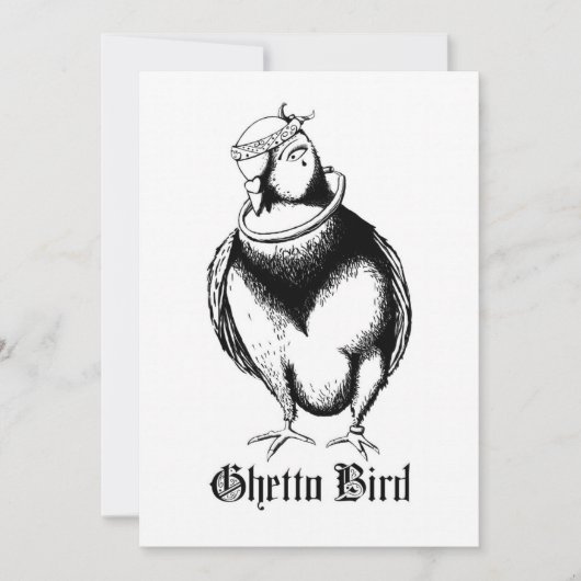 Getto-Bird Einladung (Vorderseite)