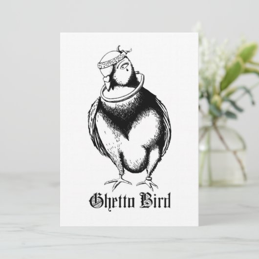 Getto-Bird Einladung (Stehend Vorderseite)