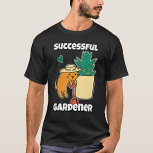 Gettopfte Sukkulente und erfolgreicher Katzengärtn T-Shirt