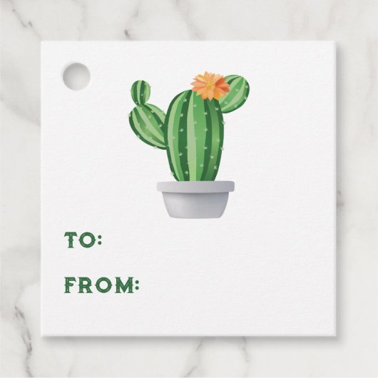 Gettopfter Feigenkaktus Geschenkanhänger (Vorderseite)