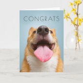 Getty Bilder| sehr glücklicher Corgi Karte (Gelbe Blume)