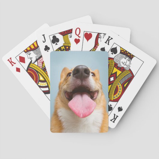 Getty Bilder| sehr glücklicher Corgi Spielkarten (Rückseite)