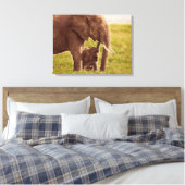 Getty Images | Elephant & Baby Leinwanddruck (Insitu (Schlafzimmer))