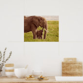 Getty Images | Elephant & Baby Poster (Küche)