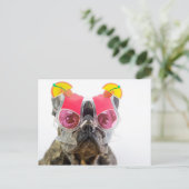 Getty Images | Hund mit Cocktailbrille Postkarte (Stehend Vorderseite)