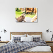 Getty Images | Hund und Katze in Liebe Leinwanddruck (Insitu (Schlafzimmer))