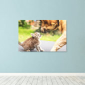 Getty Images | Hund und Katze in Liebe Leinwanddruck (Insitu (Holzboden))