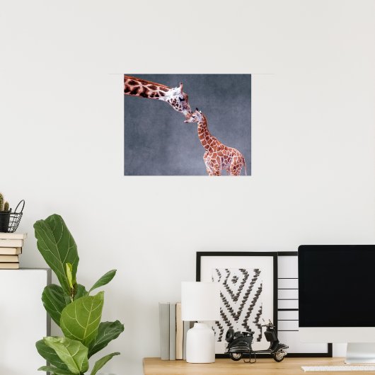 Getty Images | Mutter und Baby Giraffe Poster (Heimbüro)