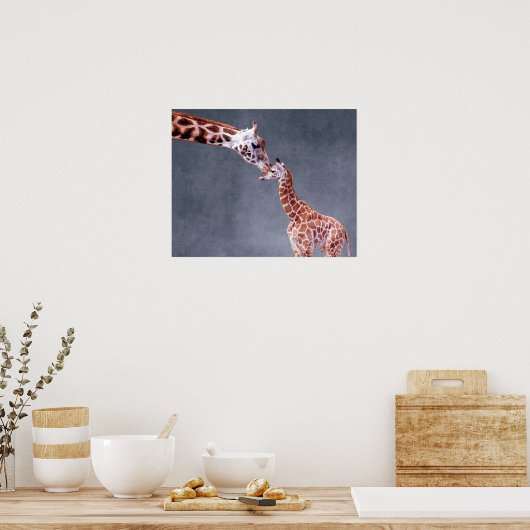 Getty Images | Mutter und Baby Giraffe Poster (Küche)