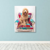 Getty Images | Niedlich Goldendoodle Leinwanddruck (Insitu (Holzboden))