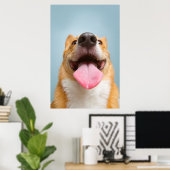 Getty Images | Sehr glücklich Corgi Poster (Heimbüro)