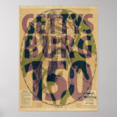 Gettysburg 150. Jubiläumsfahrplan Poster (Vorne)