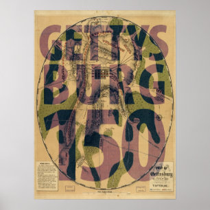 Gettysburg 150. Jubiläumsfahrplan Poster