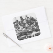 Gettysburg Address, Abraham Lincoln Quadratischer Aufkleber (Umschlag)