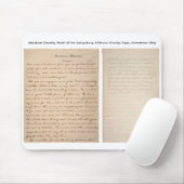 Gettysburg Address Nicolay Copy (1863) Mousepad (Mit Mouse)