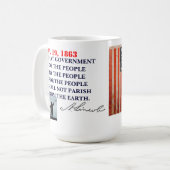 GETTYSBURG-ADRESSE KAFFEETASSE (Vorderseite Links)