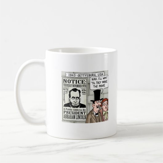 Gettysburg-Adresse Kaffeetasse (Links)