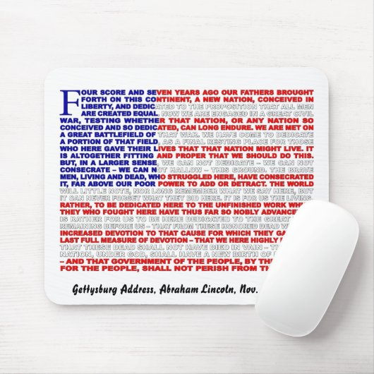 Gettysburg-Adresse Mousepad (Mit Mouse)