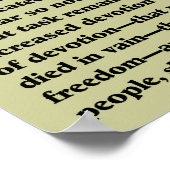 Gettysburg-Adresse Poster (Ecke)