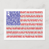 Gettysburg-Adresse Postkarte (Vorderseite)