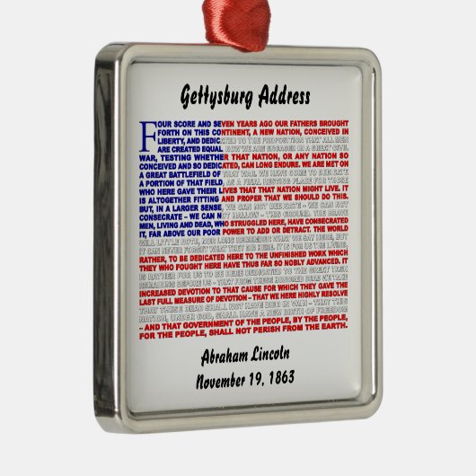 Gettysburg-Adresse Silbernes Ornament (Rechts)