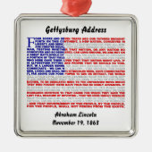 Gettysburg-Adresse Silbernes Ornament (Vorne)