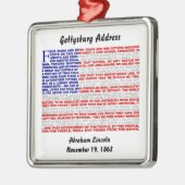 Gettysburg-Adresse Silbernes Ornament (Links)