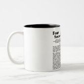 Gettysburg-Adresse Zweifarbige Tasse (Links)