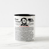 Gettysburg-Adresse Zweifarbige Tasse (Mittel)