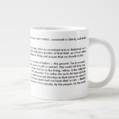 Gettysburg-Adressen-Tunnel-bohrwagenTasse Jumbo-Tasse (Rechts)