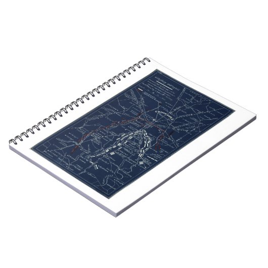 Gettysburg Battlefield Zivil War Map (1863) Notizblock (Linke Seite)