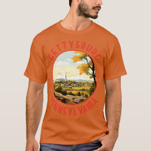 Gettysburg Pennsylvania Retro abgenutzt Kreis T-Shirt