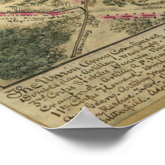 Gettysburg-Plan Poster (Ecke)