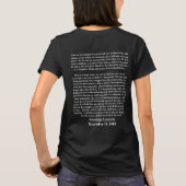 Gettysburg Rede Abraham Lincoln 19.11.1863 T-Shirt (Rückseite)