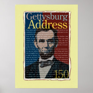 Gettysburg-Rede anlässlich des 150. Jahrestags-Pos Poster
